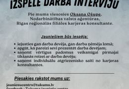 Izspēlē darba interviju