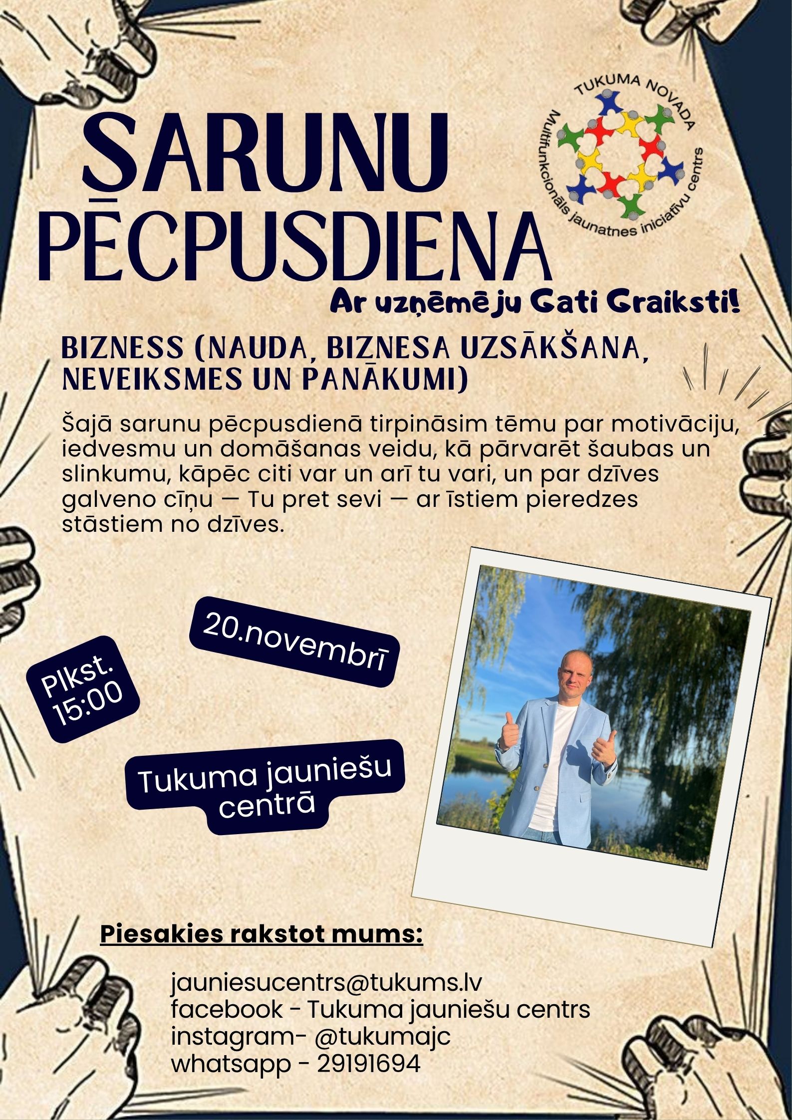 Blue and White Modern Small Business Expo Poster Plakāts 2