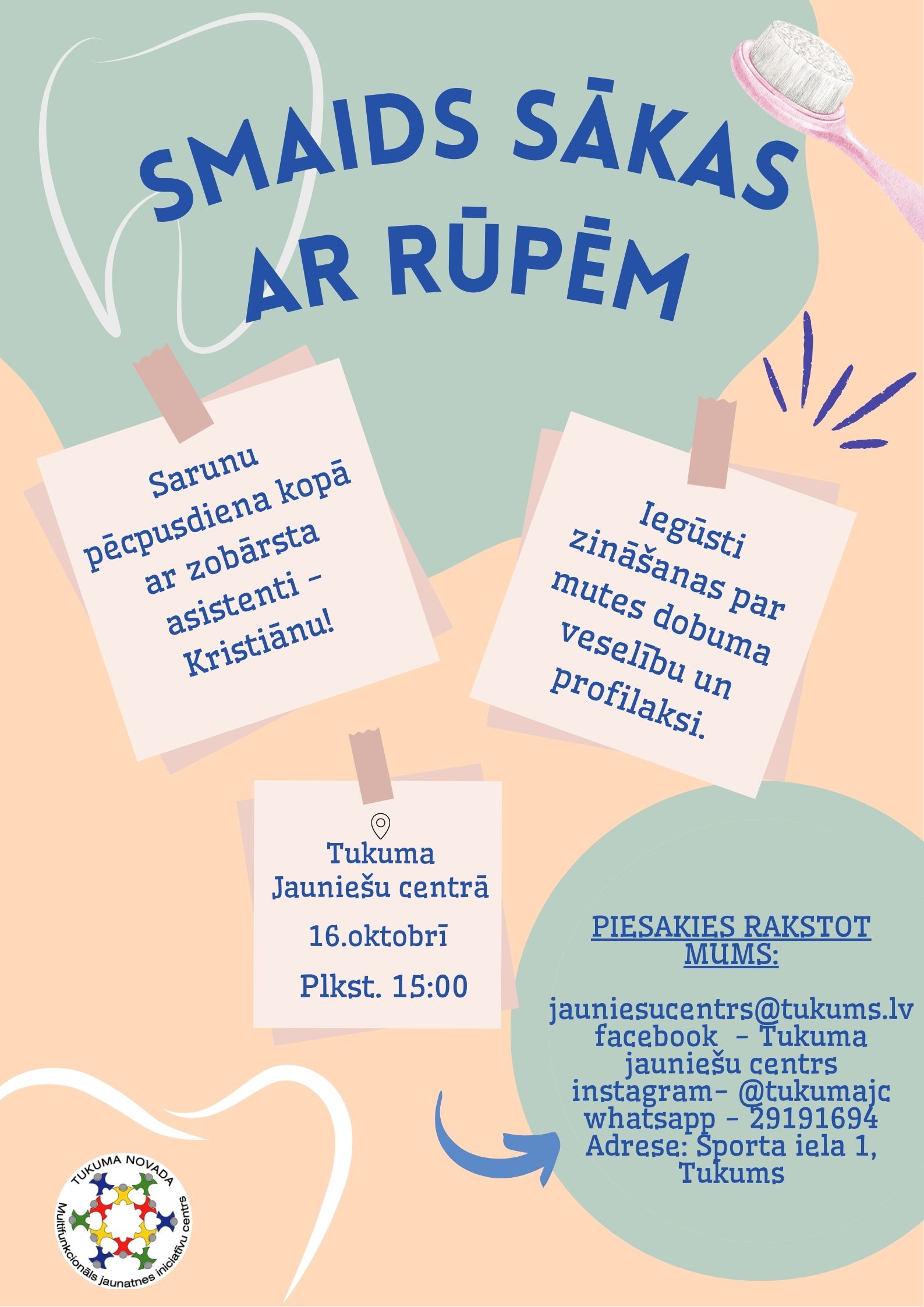 Peach Teal Blue Bali Myna Bird Information Poster