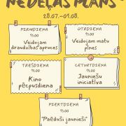 Nedēļas plāns