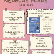 Nedēļas plāns