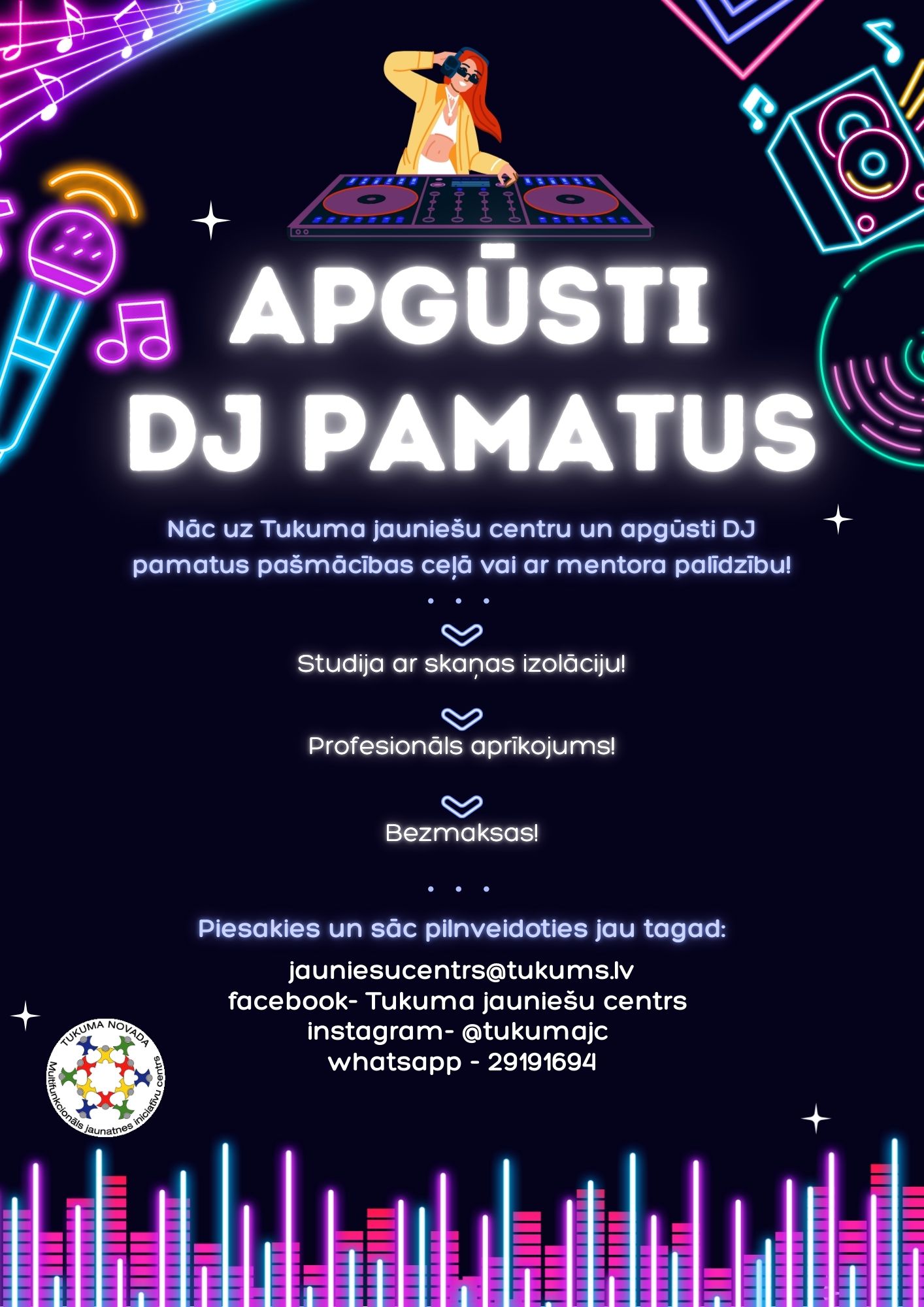 Blue And Yellow Geometric Bold Neon Homecoming Poster 