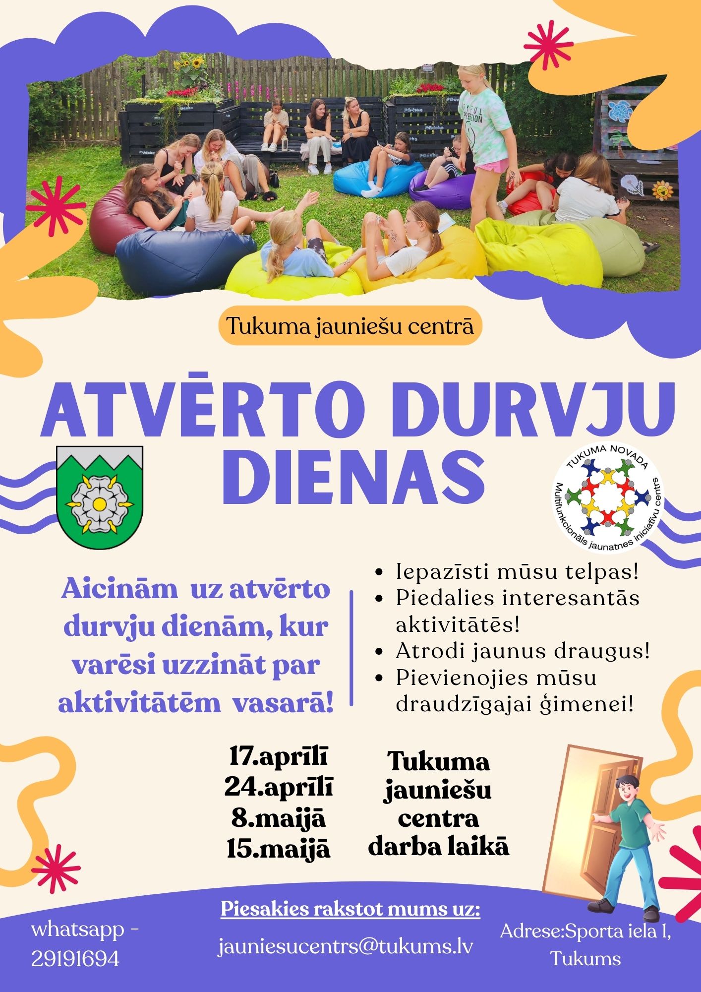 Purple And Yellow Playful Youth Group Prayer Meeting Flyer