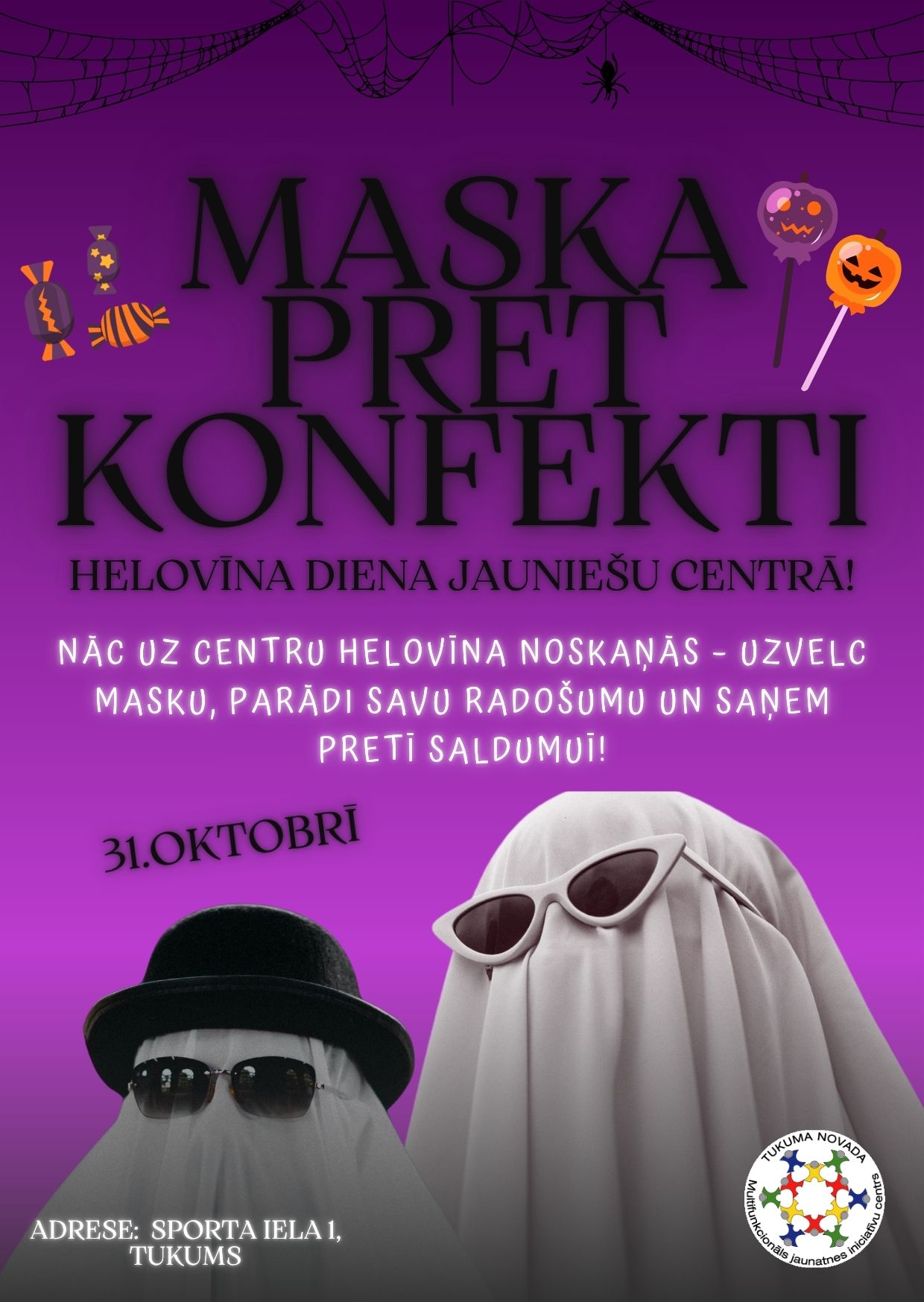 Red Black Bold Halloween Party Invitation