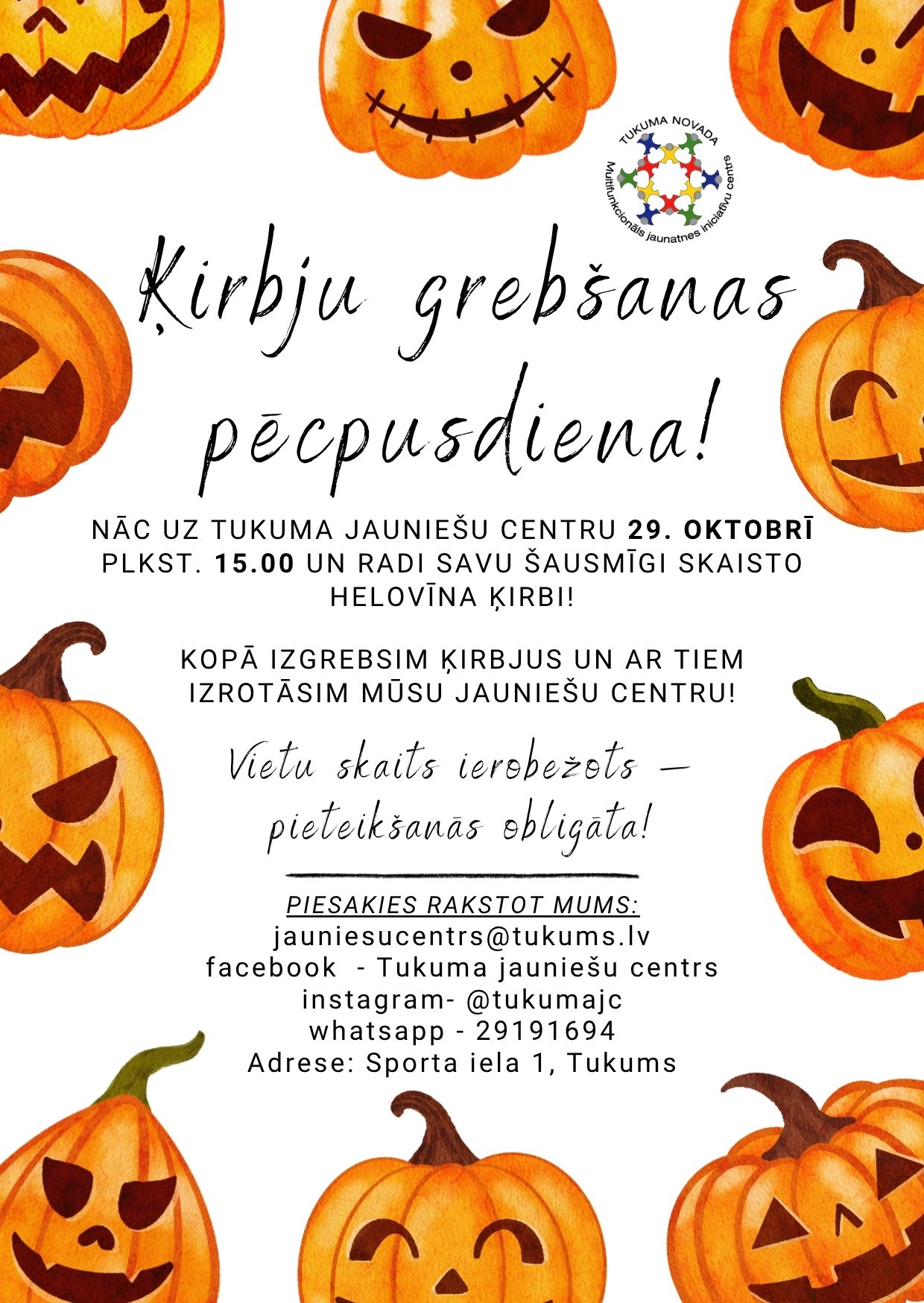 White And Orange Pumpkin Carving Party Invitation 1