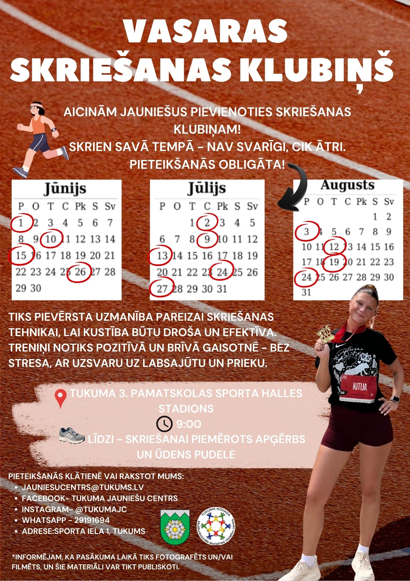 White Bold Minimal Running Event Poster