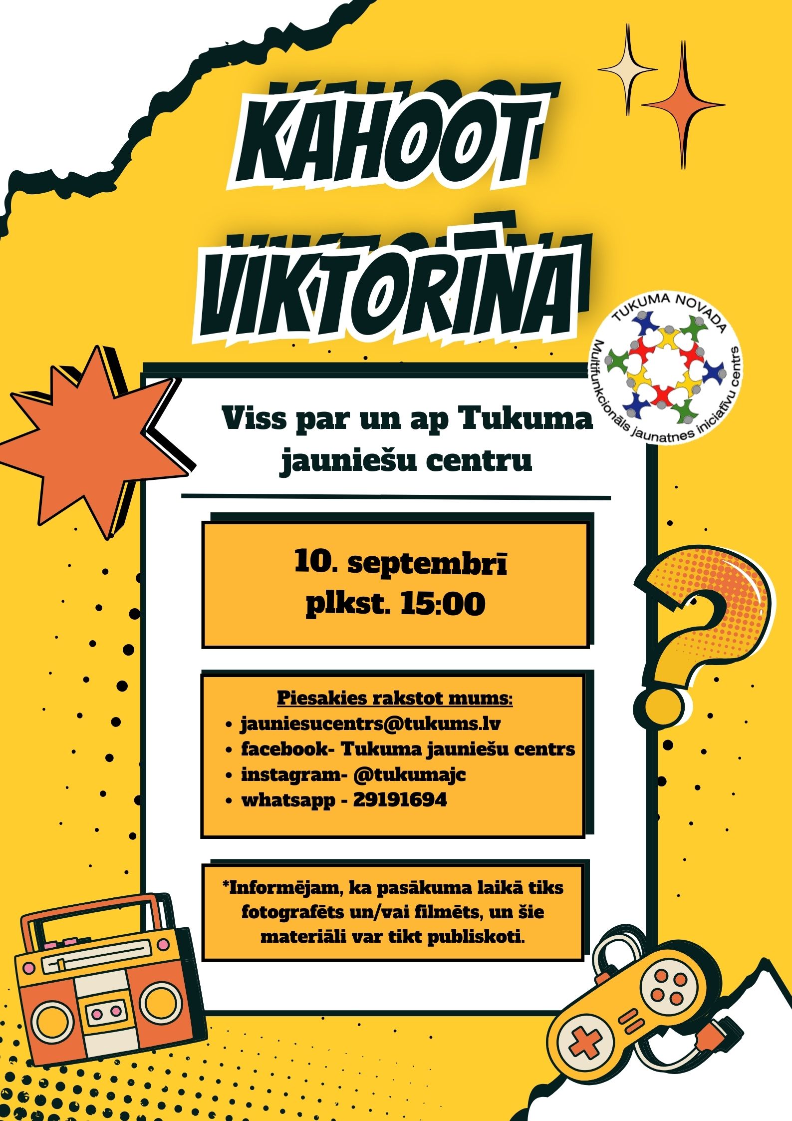 Yellow and White Retro Quiz Time Instagram Story Plakāts